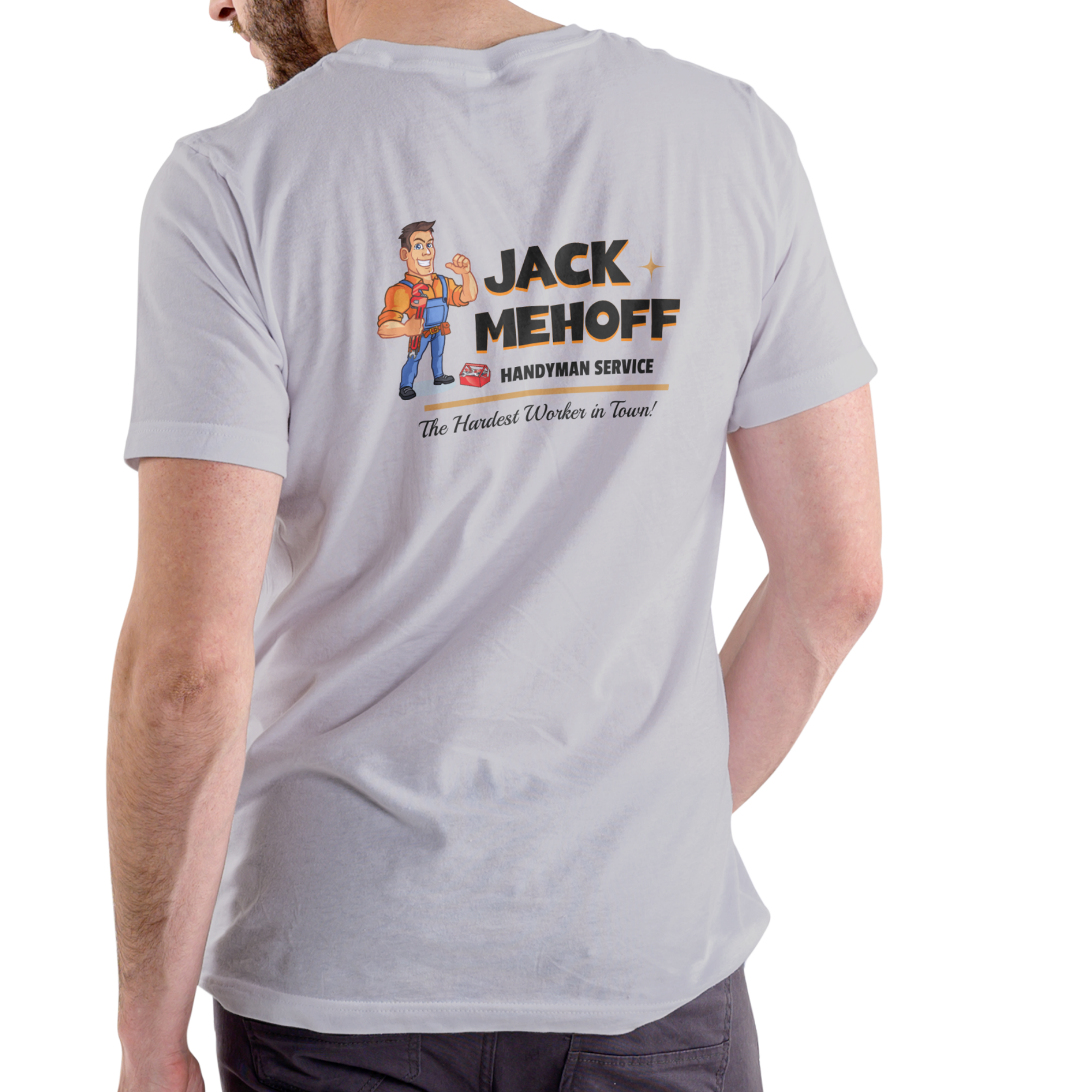 Jack Mehoff Handyman Funny T-Shirt – Adult Humor Joke Tee – Unisex Cotton Shirt