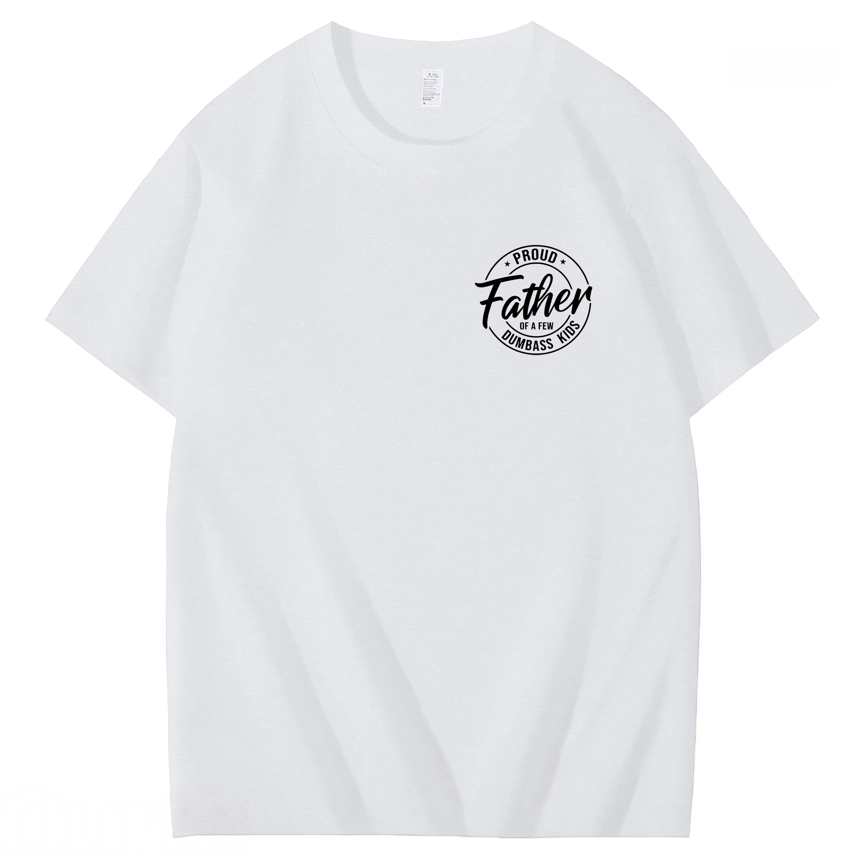 Proud Father Of A Few Dumbass Kids Funny Art Pattern Print T-Shirt