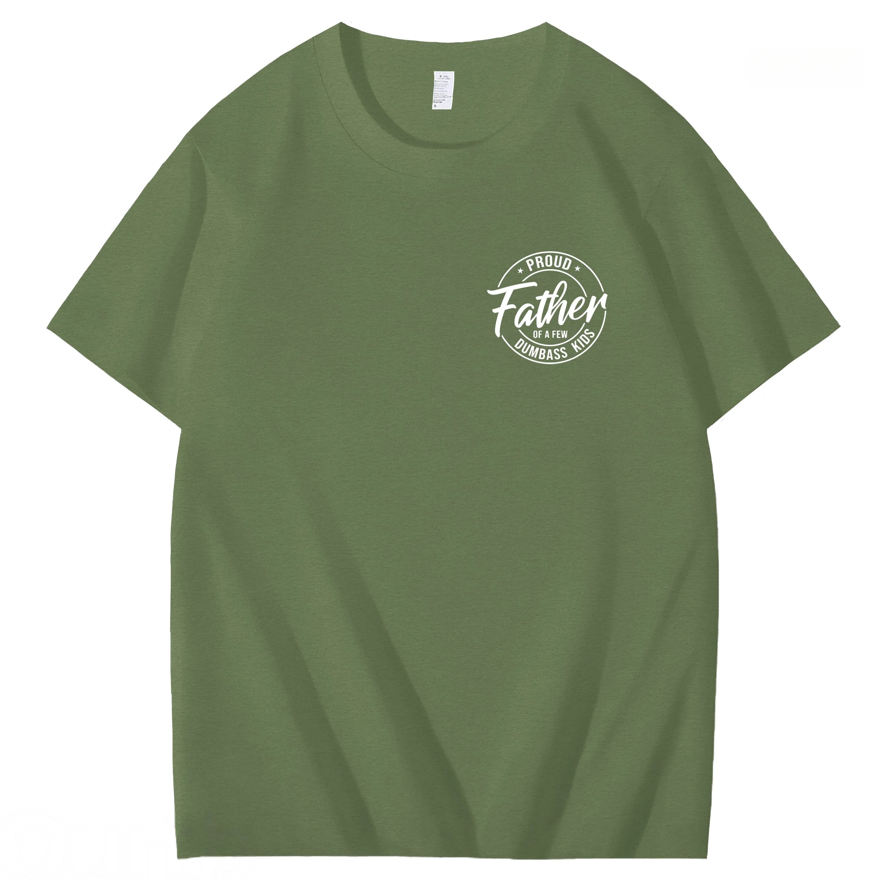 Proud Father Of A Few Dumbass Kids Funny Art Pattern Print T-Shirt