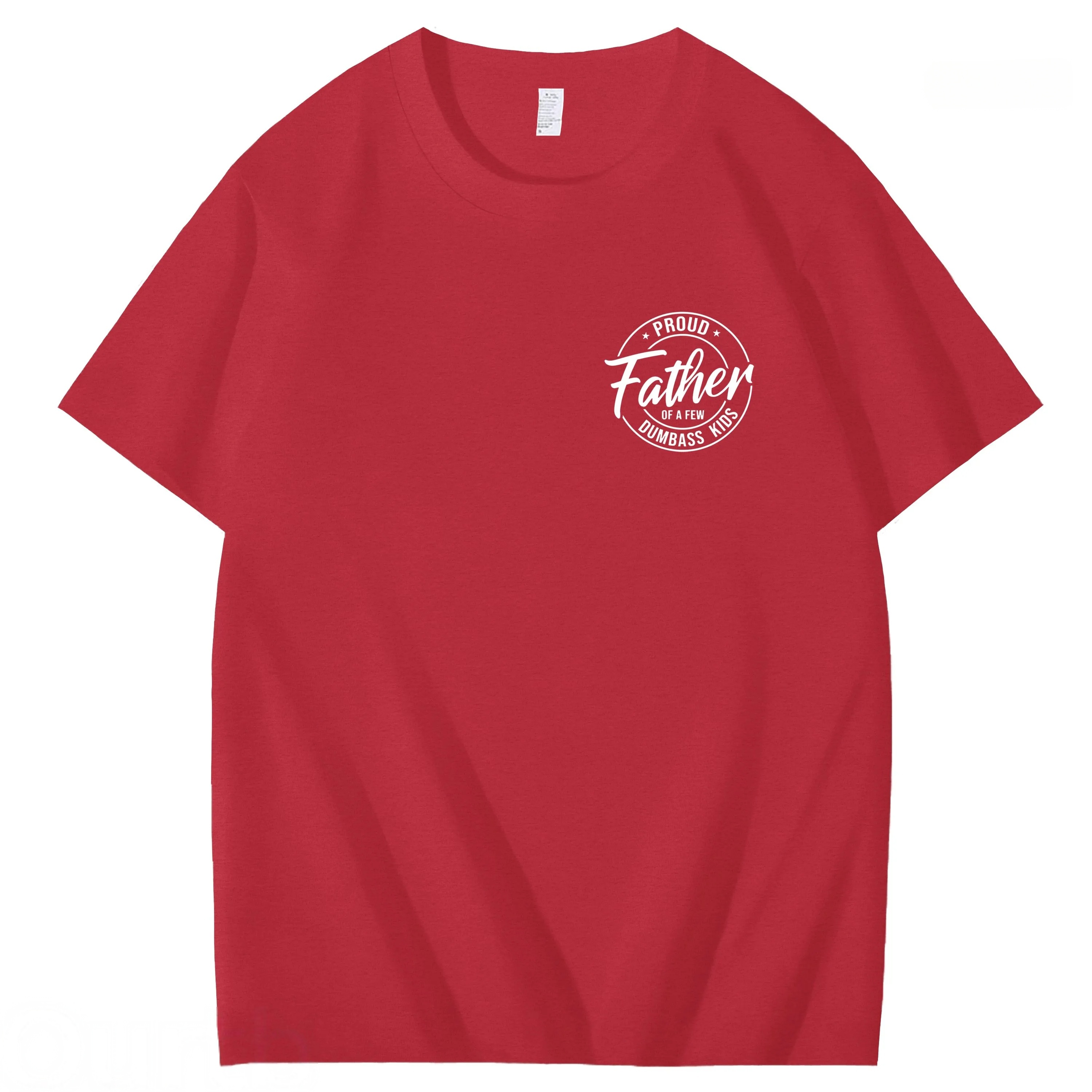 Proud Father Of A Few Dumbass Kids Funny Art Pattern Print T-Shirt