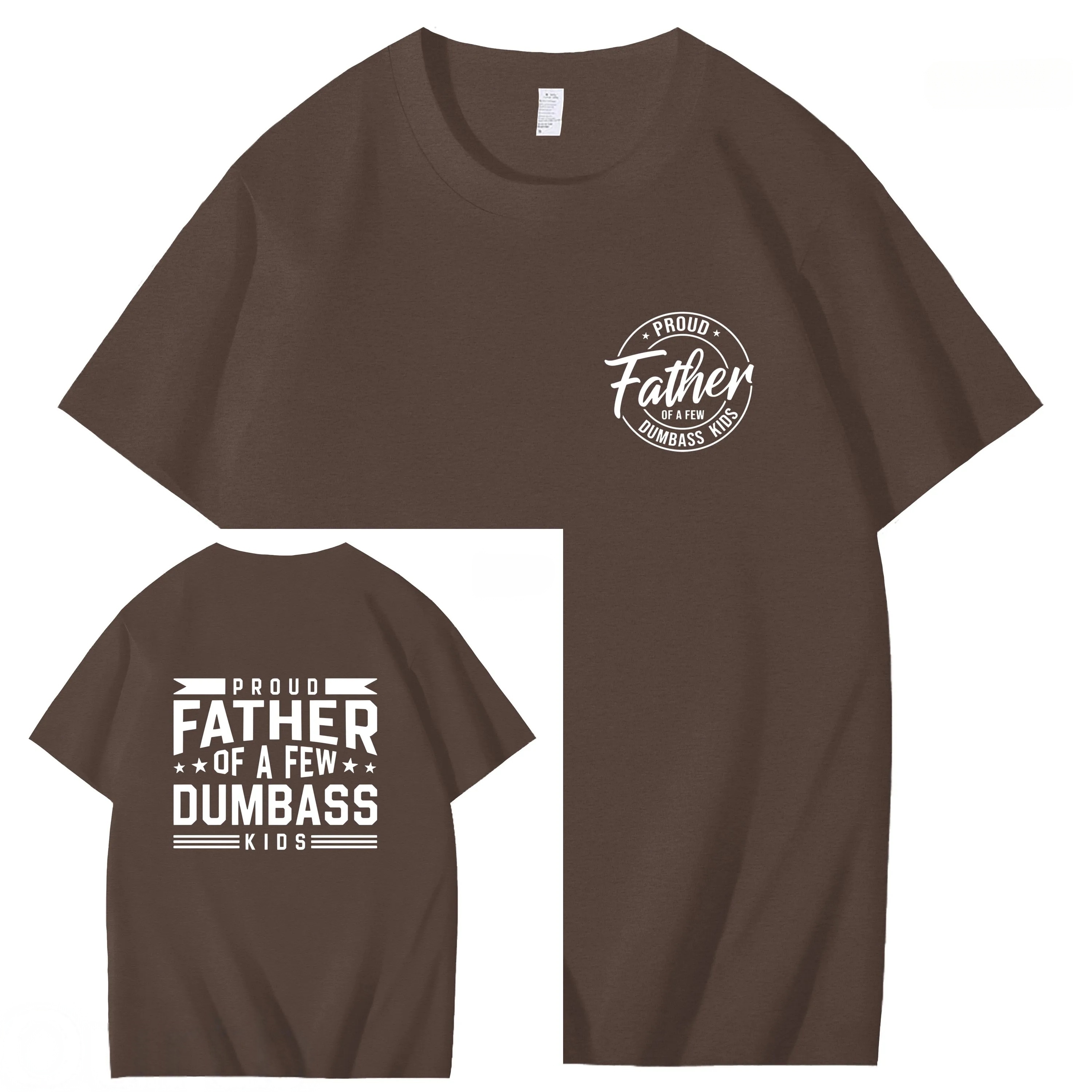 Proud Father Of A Few Dumbass Kids Funny Art Pattern Print T-Shirt