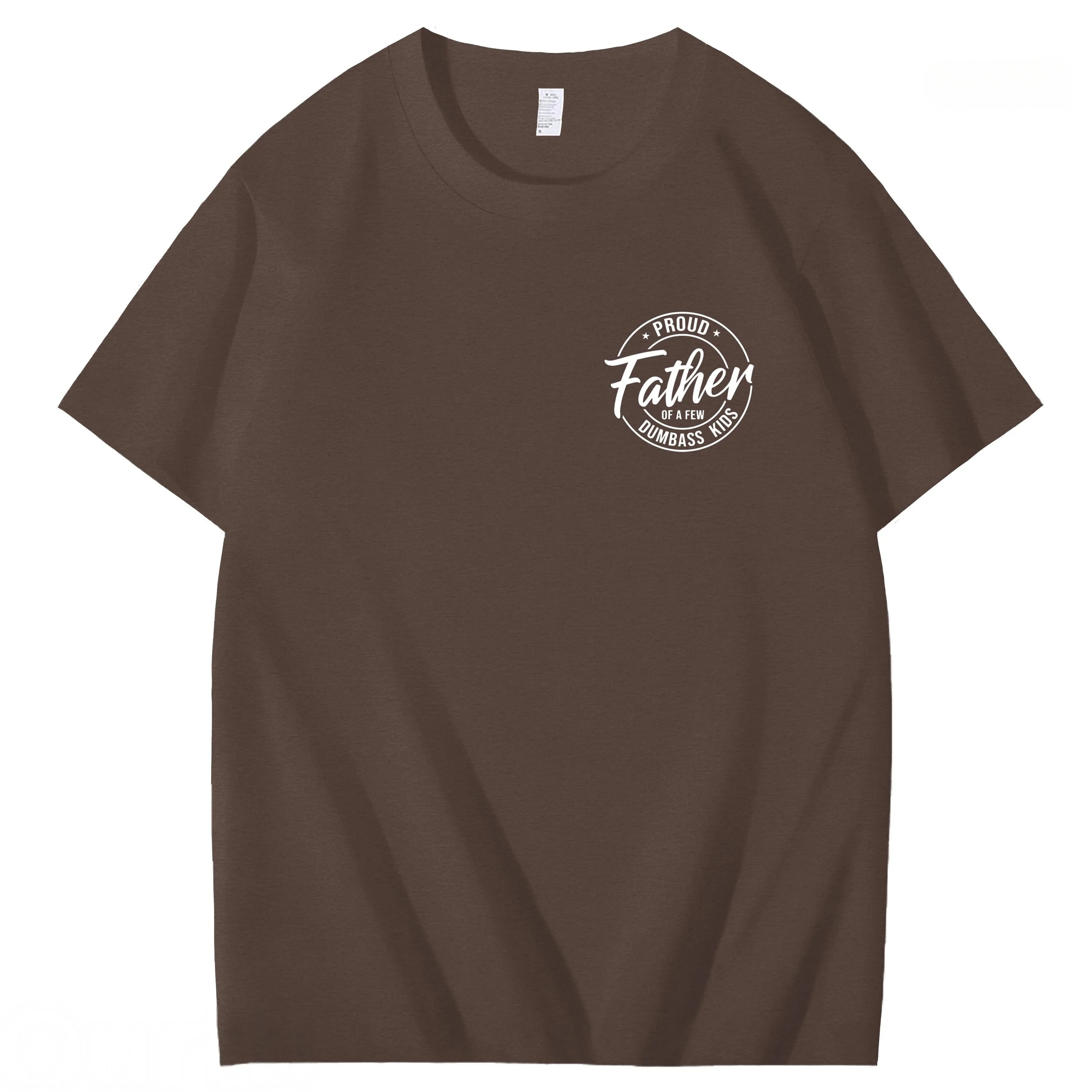 Proud Father Of A Few Dumbass Kids Funny Art Pattern Print T-Shirt