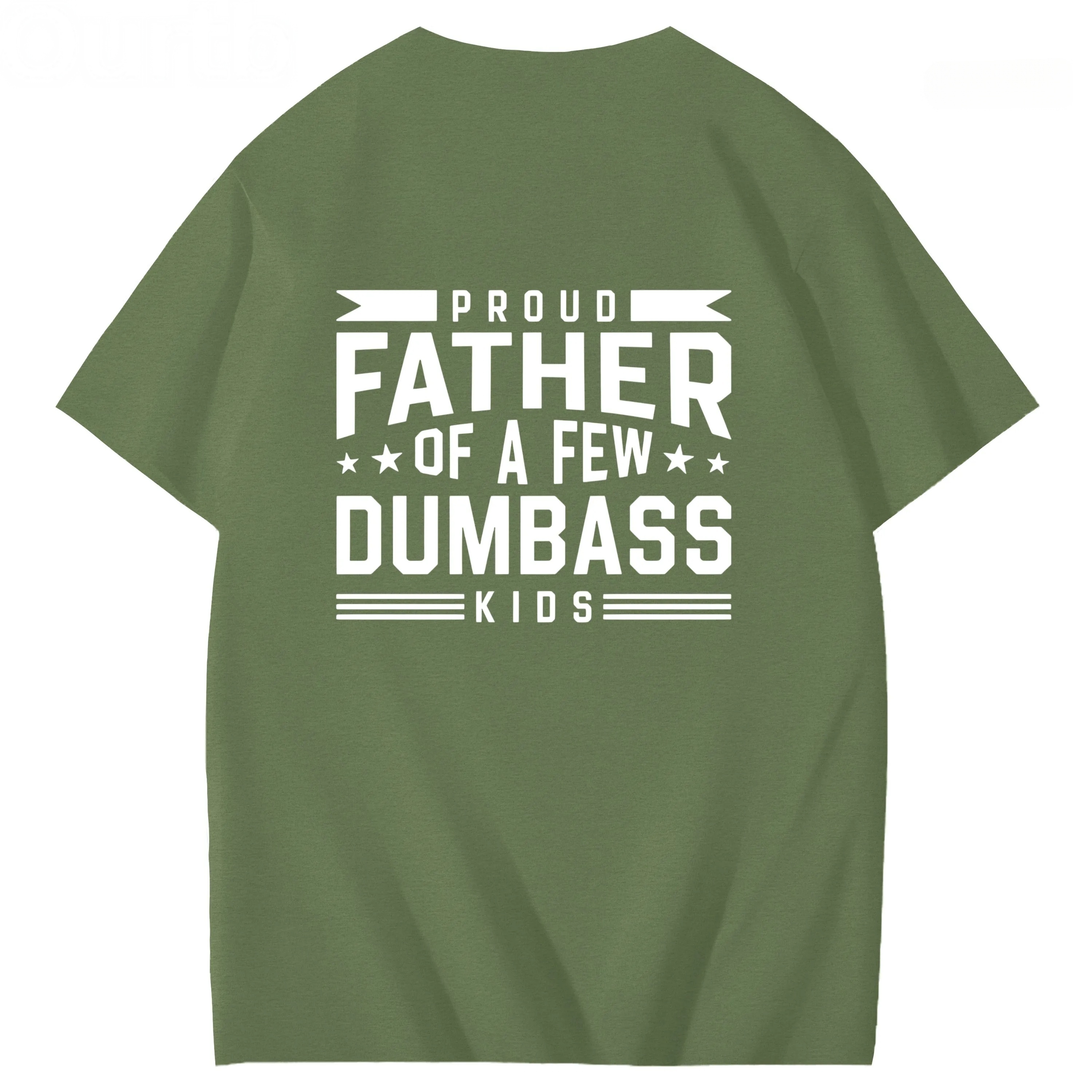 Proud Father Of A Few Dumbass Kids Funny Art Pattern Print T-Shirt