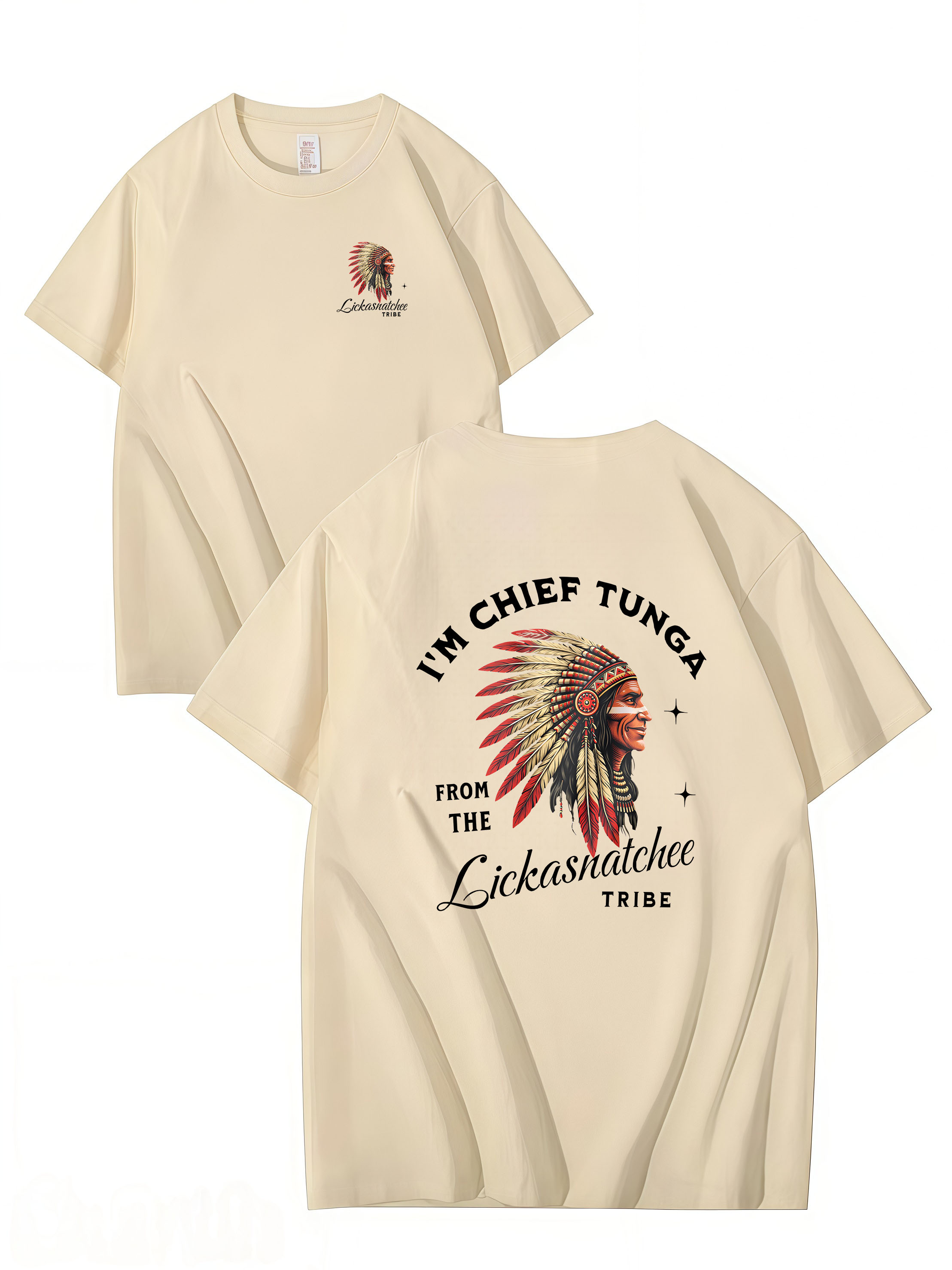 I’M CHIEF TUNGA FROM THE LICKASNATCHEE TRIBE Funny T Shirt, Unisex Cotton