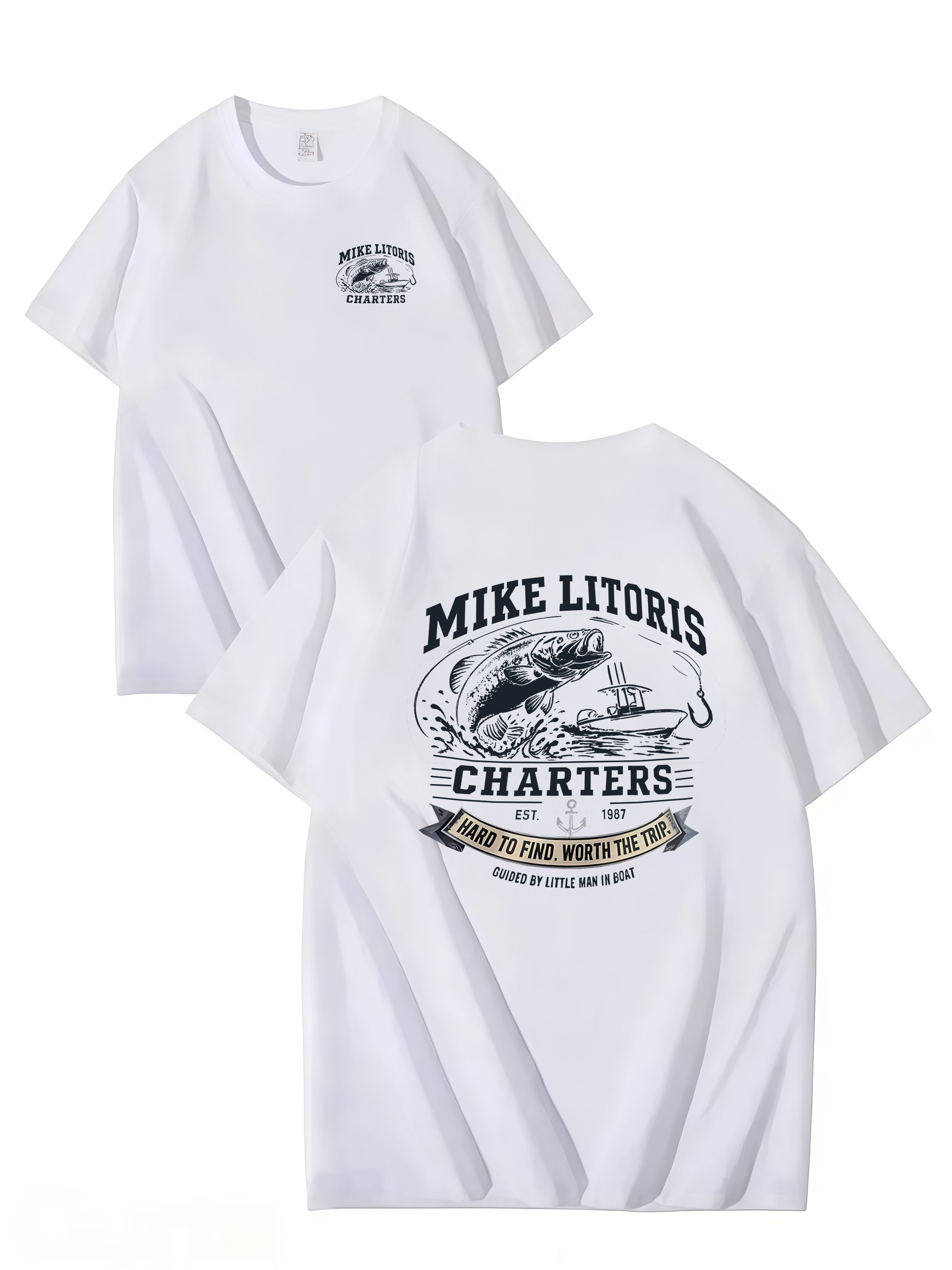 MIKE LITORIS CHARTERS – Funny Unisex Cotton T-Shirt