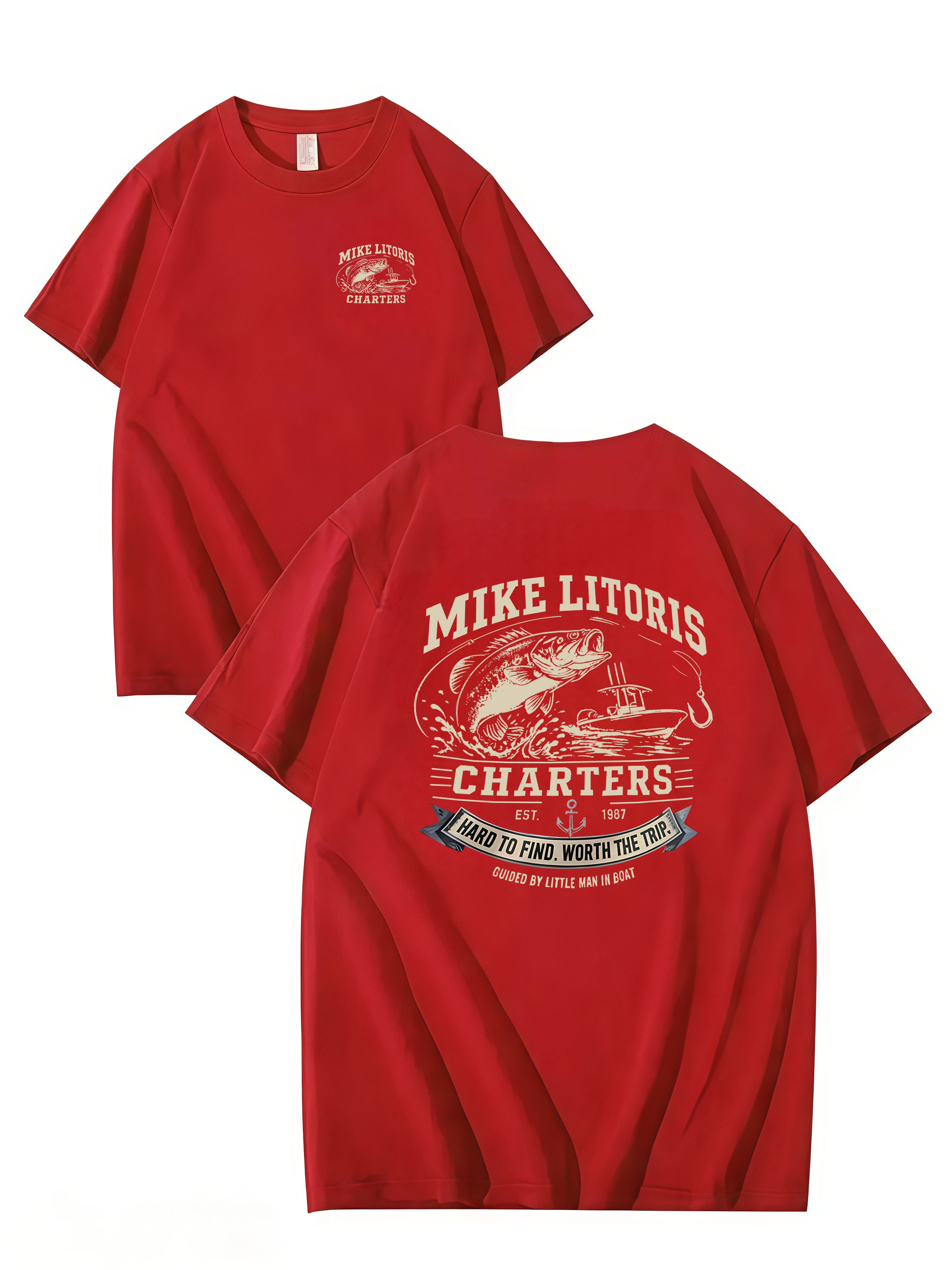 MIKE LITORIS CHARTERS – Funny Unisex Cotton T-Shirt