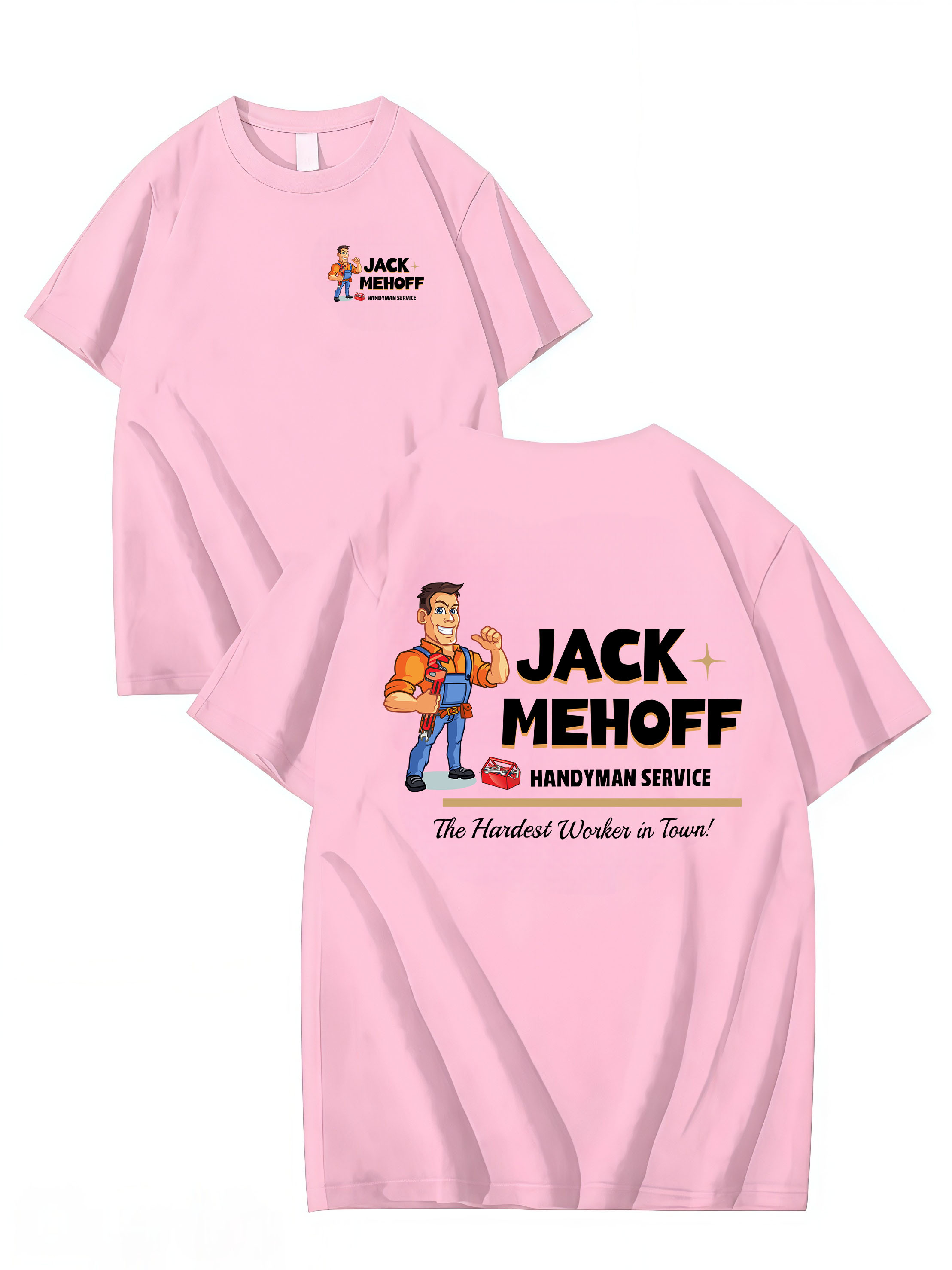 Jack Mehoff Handyman Funny T-Shirt – Adult Humor Joke Tee – Unisex Cotton Shirt