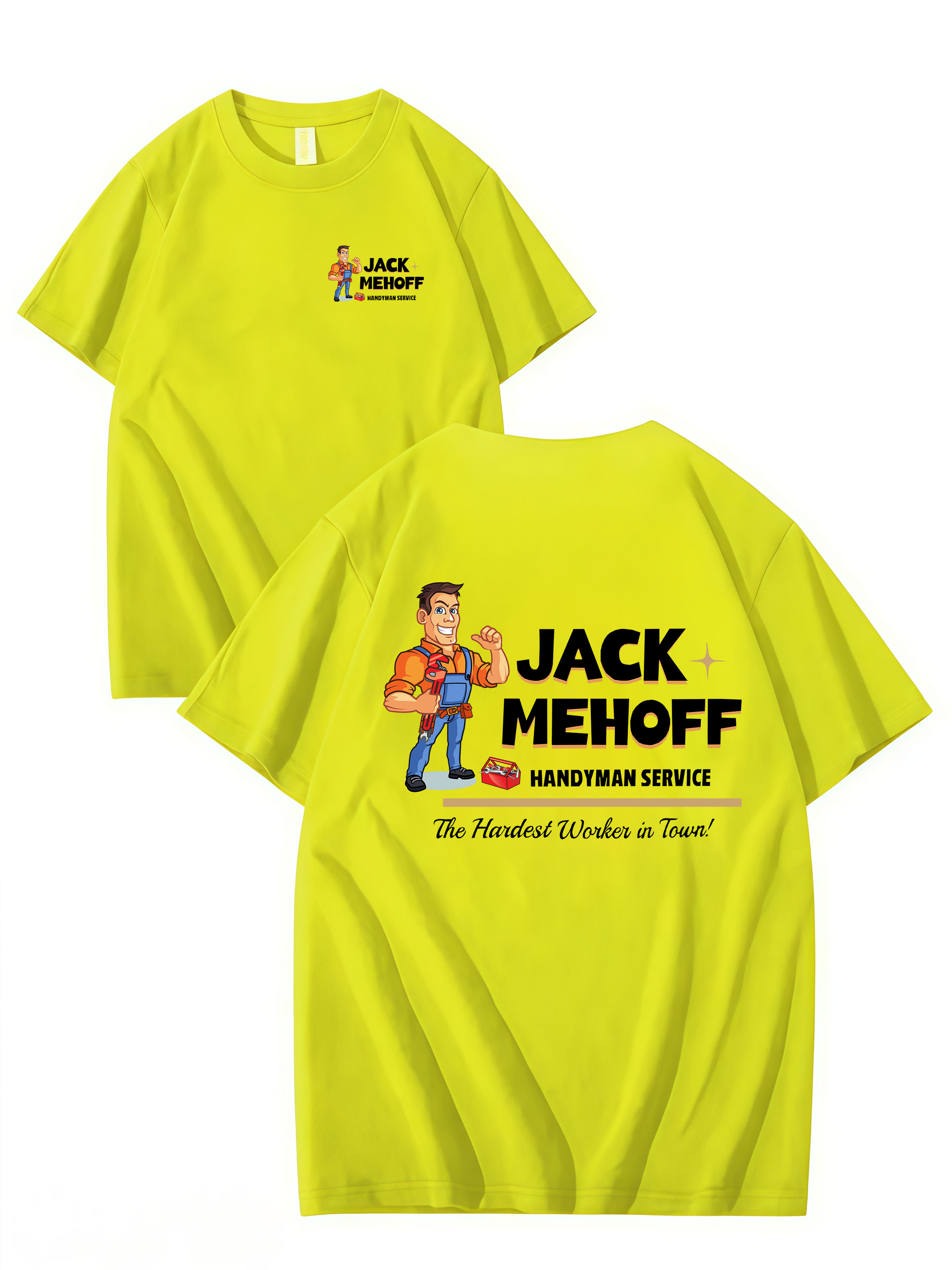 Jack Mehoff Handyman Funny T-Shirt – Adult Humor Joke Tee – Unisex Cotton Shirt