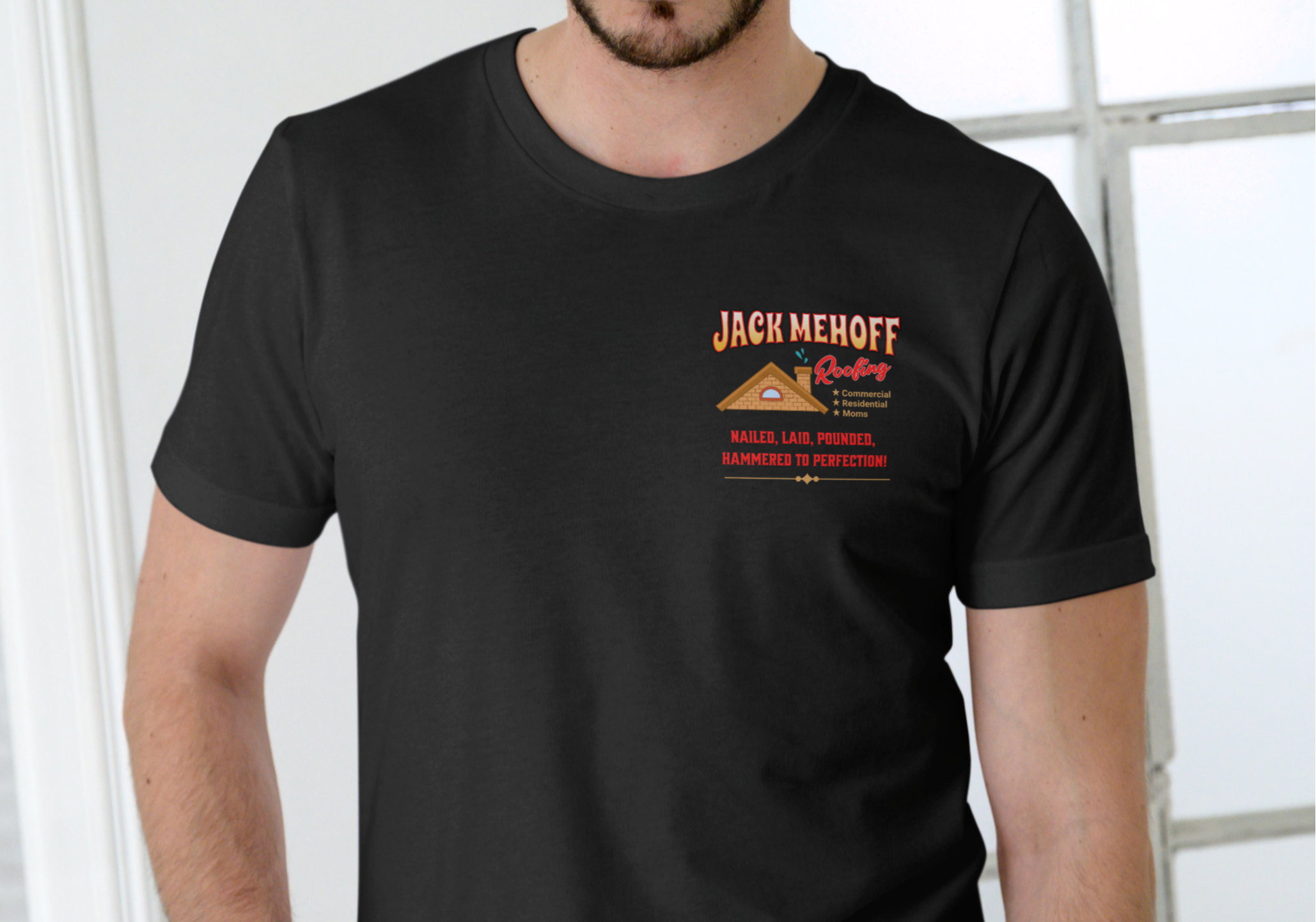 JACKS Roofing , T-SHIRT, UNISEX, COTTON