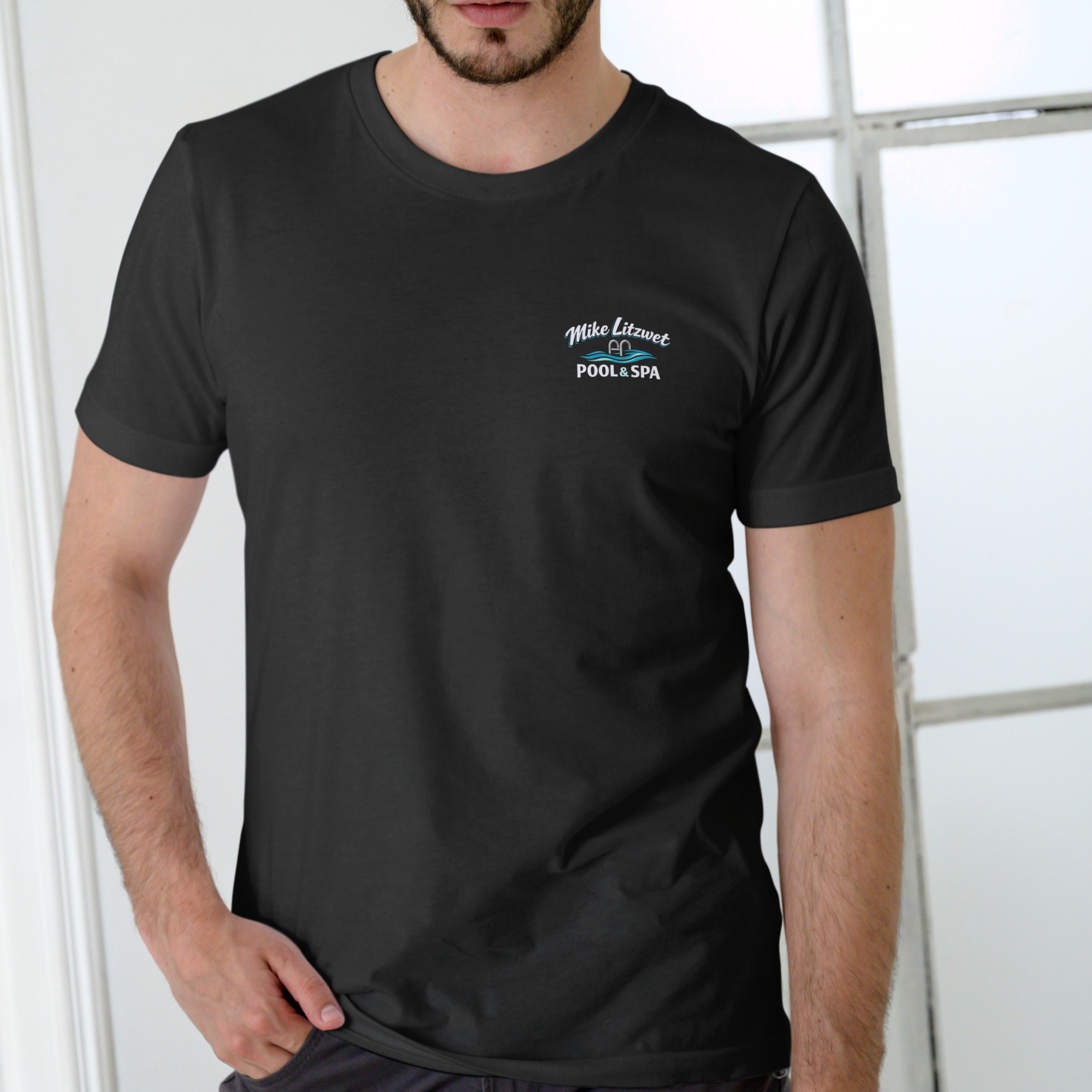 Mike Litzwet Pool and Spa Funny T-Shirt – Unisex Cotton Graphic Tee