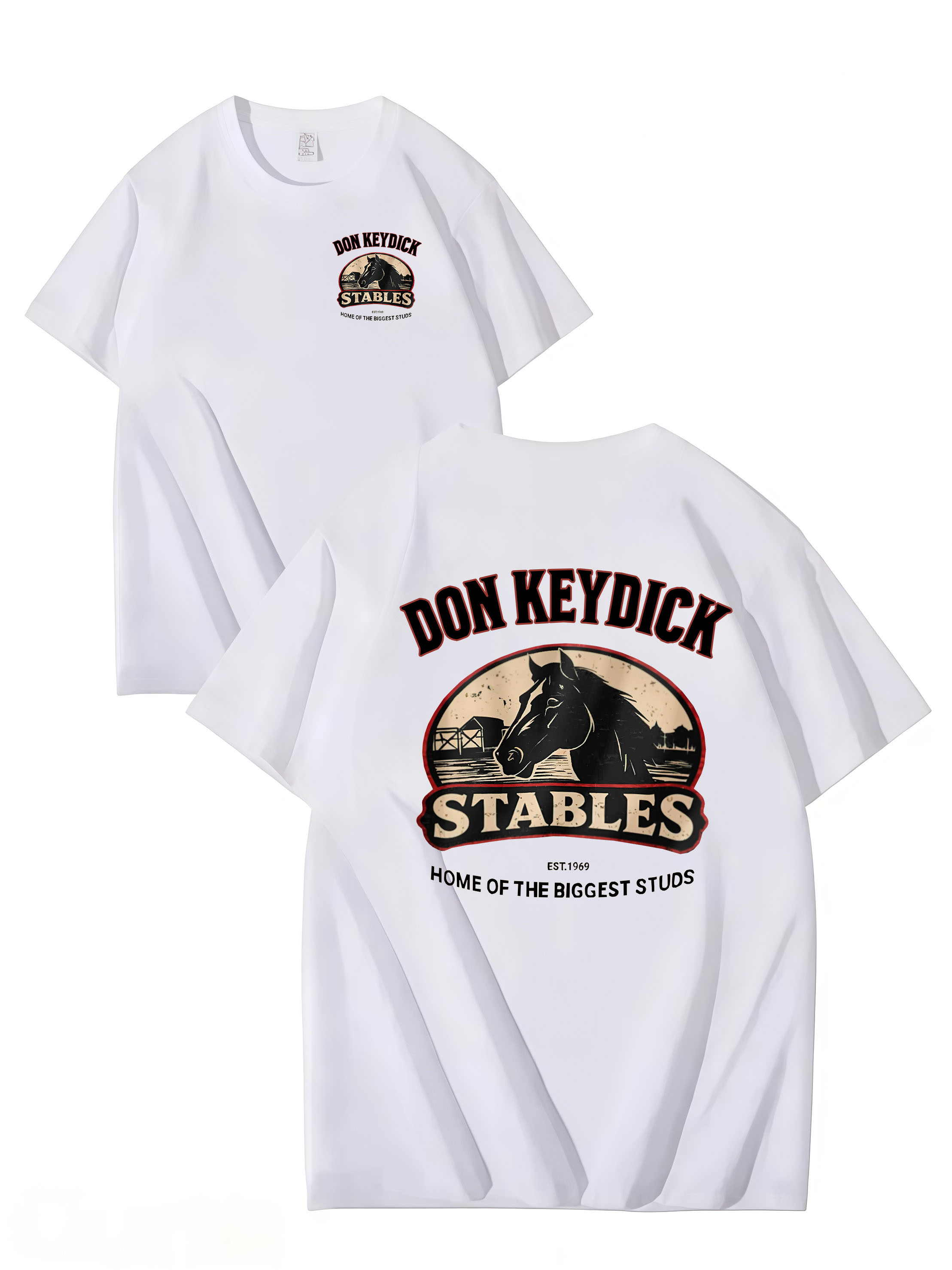 DON KEYDICK STABLES – Funny Name T-Shirt (Unisex Cotton Tee)