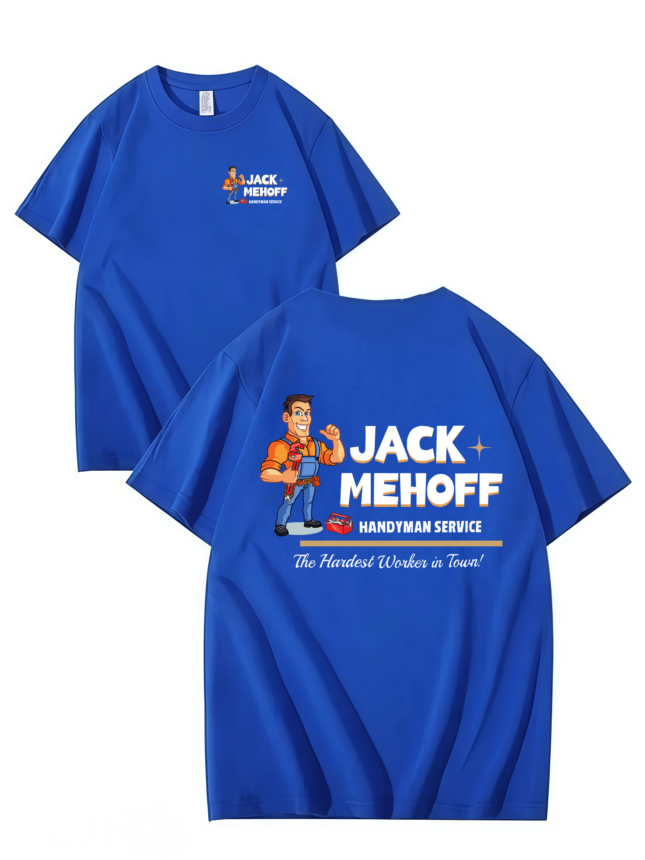 Jack Mehoff Handyman Funny T-Shirt – Adult Humor Joke Tee – Unisex Cotton Shirt