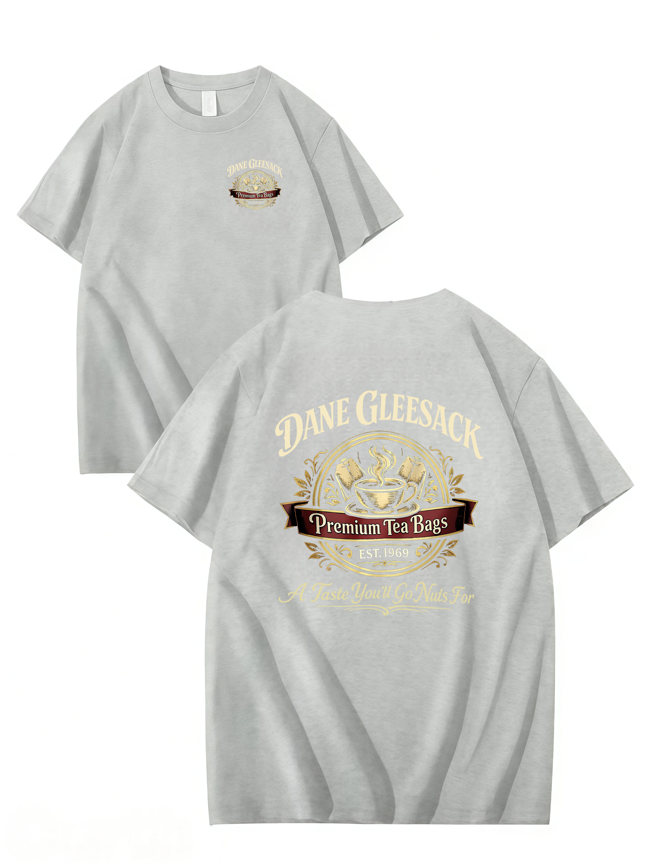DANE GLEESACK PREMIUM TEA BAGS – Funny Unisex Cotton T-Shirt