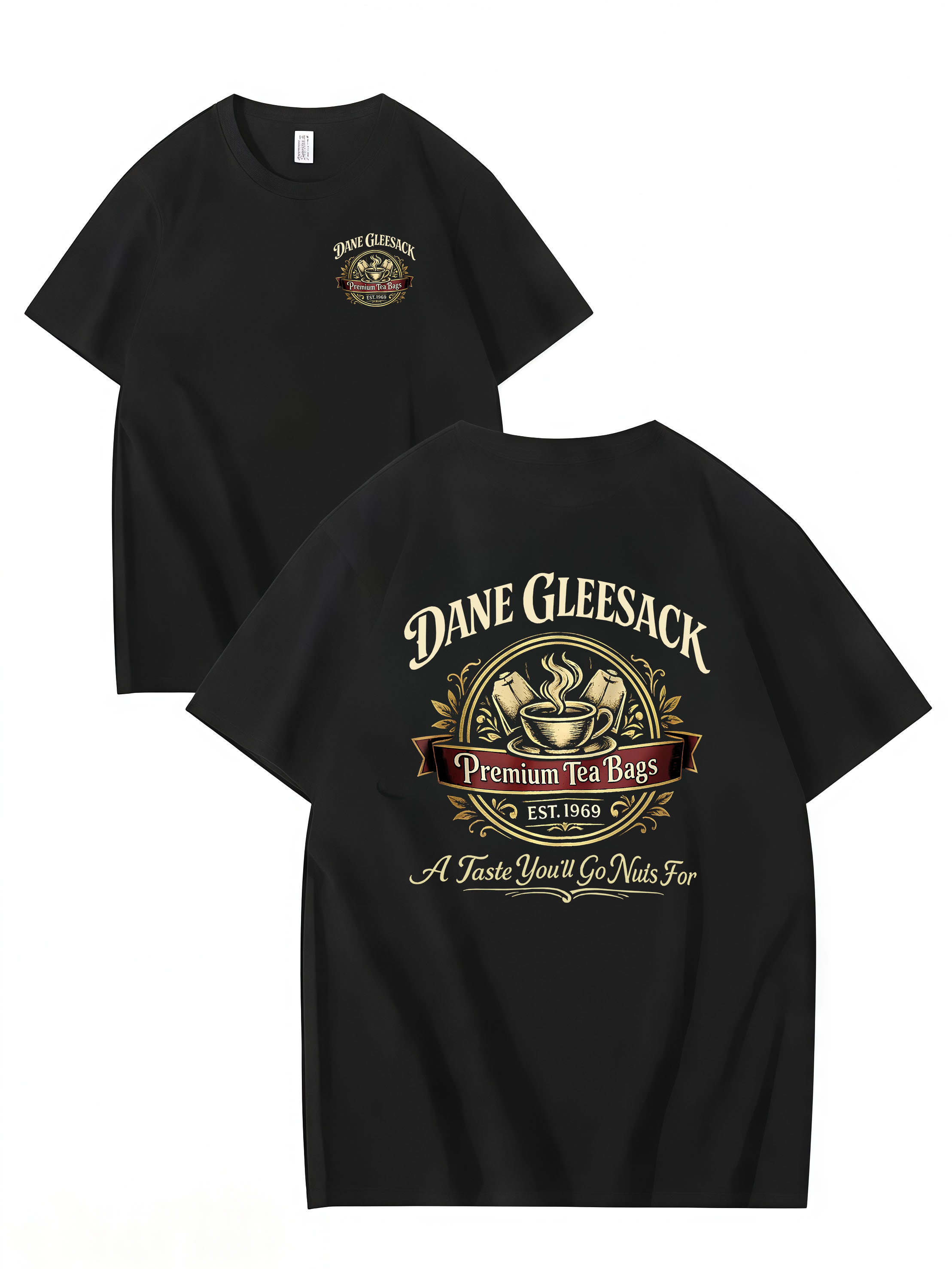 DANE GLEESACK PREMIUM TEA BAGS – Funny Unisex Cotton T-Shirt