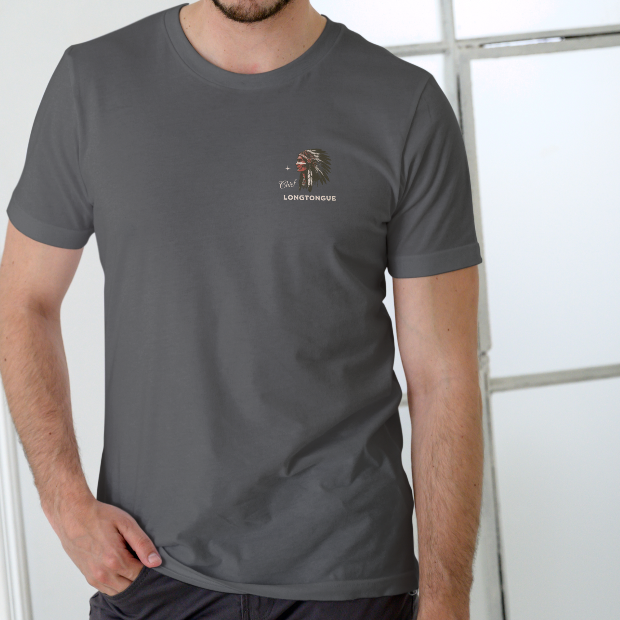 I’M CHIEF LONGTONGUE FROM THE LICKATWAT TRIBE – Funny T-Shirt (Unisex Cotton)