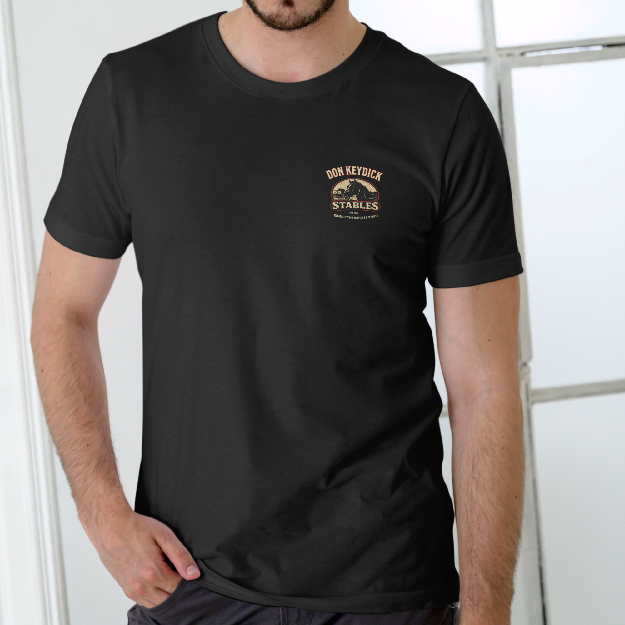 DON KEYDICK STABLES – Funny Name T-Shirt (Unisex Cotton Tee)