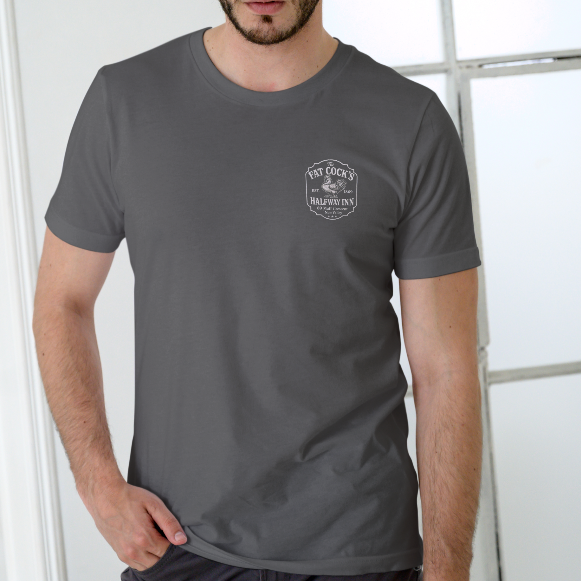 FAT COCKS HALFWAY INN – Funny T-Shirt