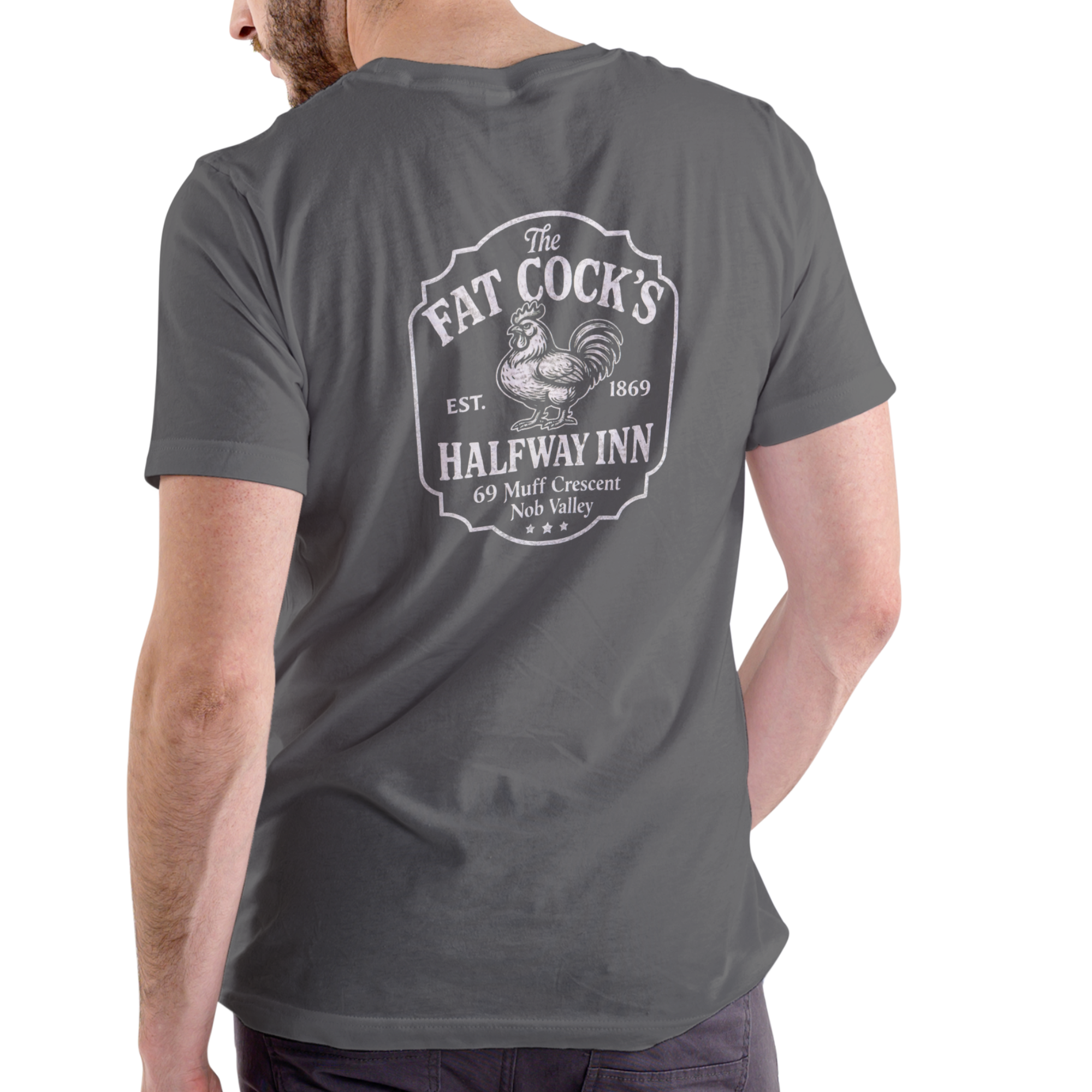 FAT COCKS HALFWAY INN – Funny T-Shirt