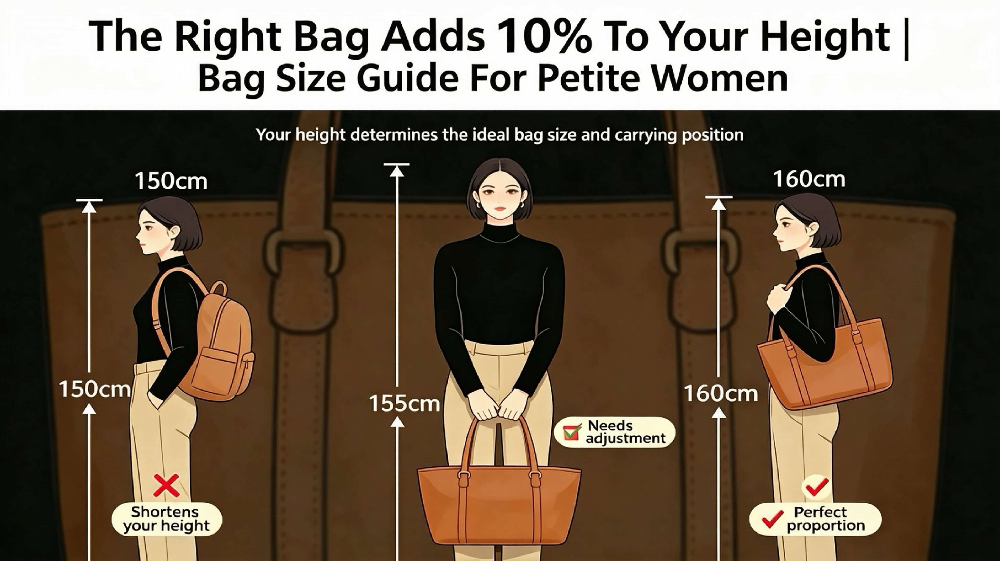 Luxury Handbag Size Guide for Petite Ladies