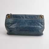 Prada Vitelloshine Chain Shoulder Bag Leather Navy — thumbnail 5