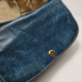 Prada Vitelloshine Chain Shoulder Bag Leather Navy — thumbnail 25