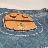 Prada Vitelloshine Chain Shoulder Bag Leather Navy — thumbnail 11