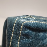 Prada Vitelloshine Chain Shoulder Bag Leather Navy — thumbnail 18