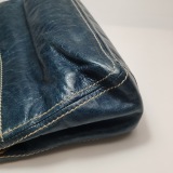 Prada Vitelloshine Chain Shoulder Bag Leather Navy — thumbnail 24