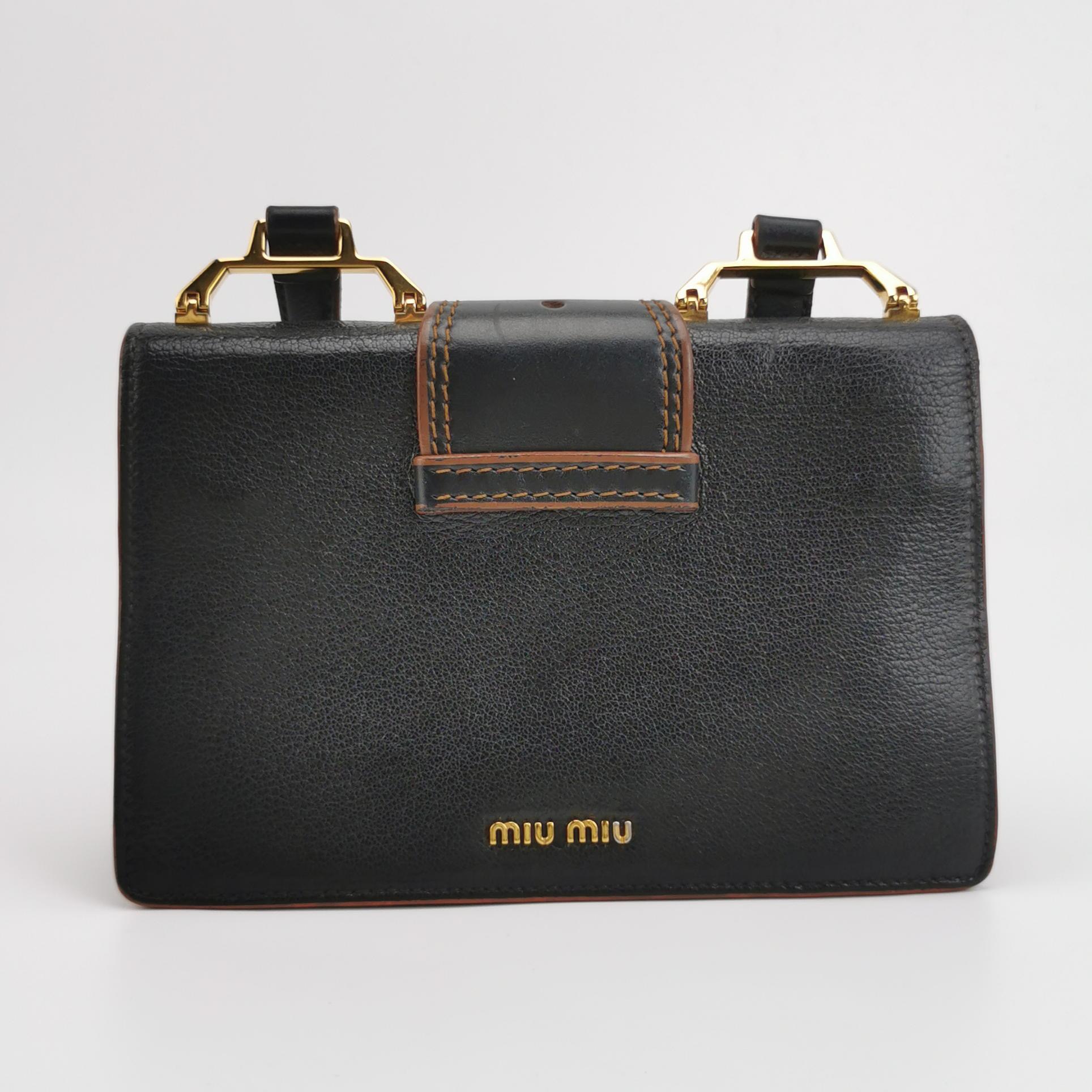 Miu Miu Dahlia Crossbody Bag Crystal Embellished Leather — photo 4 of 13