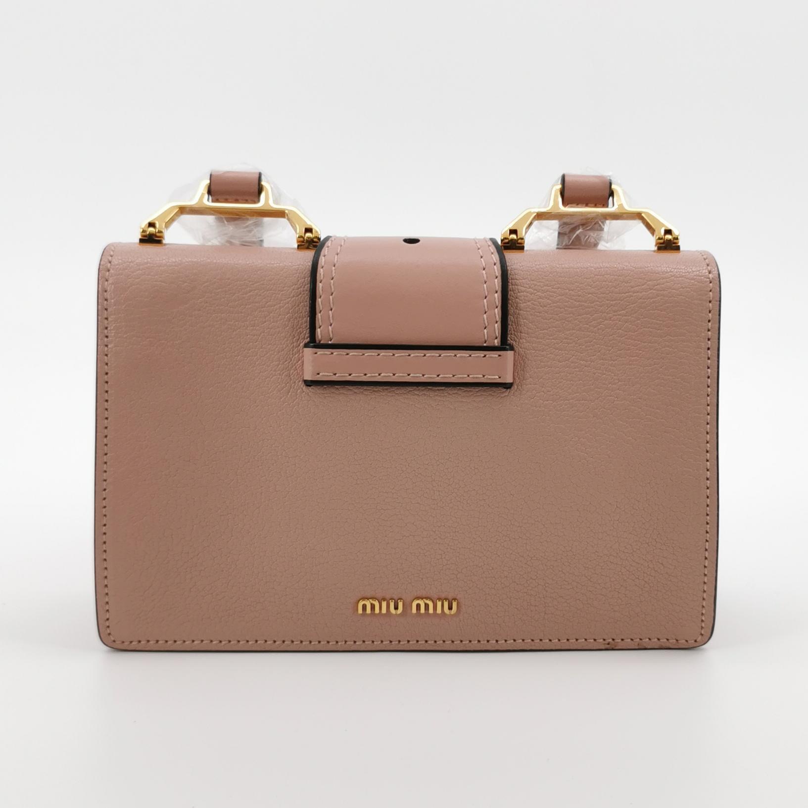 Miu Miu Dahlia Crossbody Bag Crystal Embellished Leather — photo 5 of 24