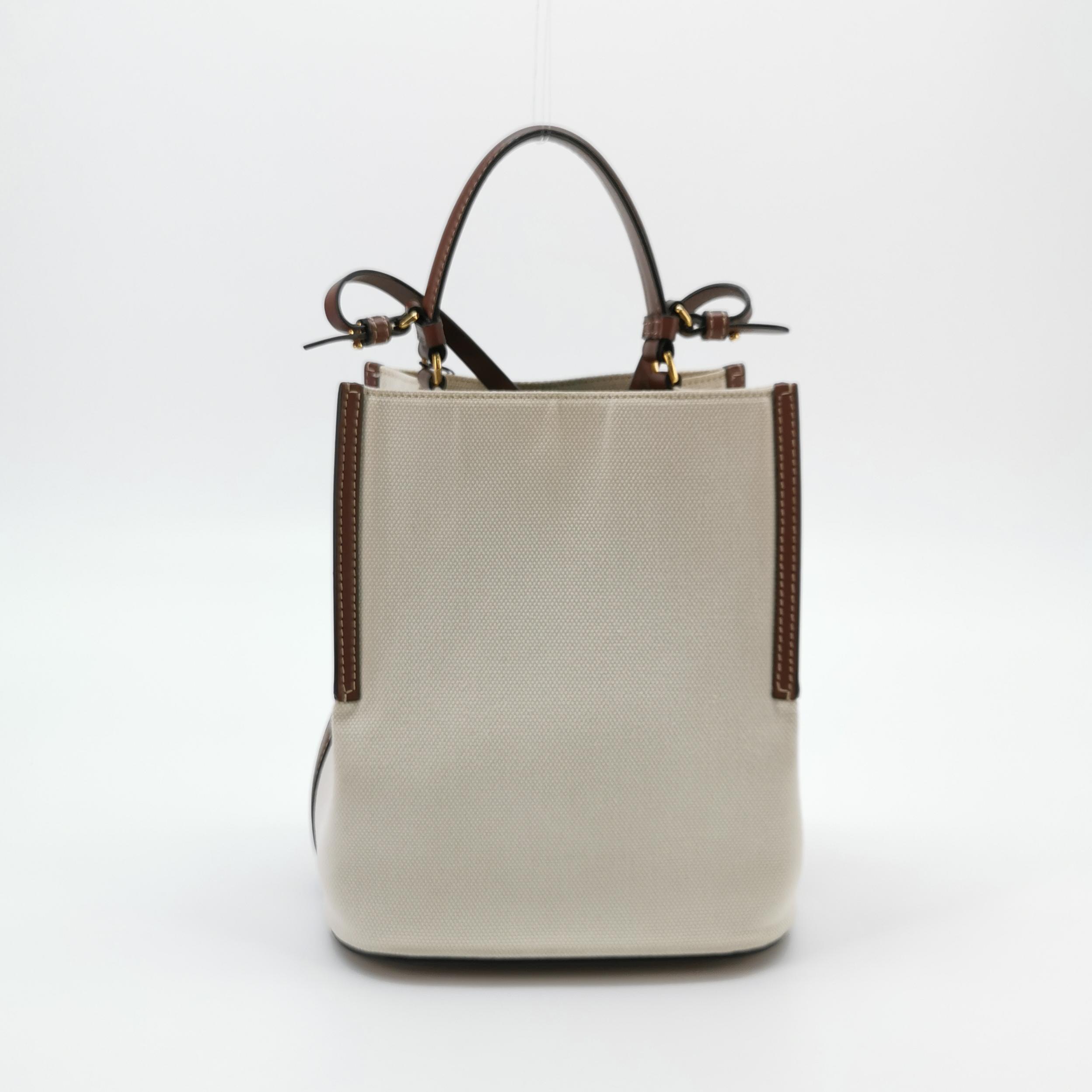 Burberry Peggy Logo Bucket Bag Canvas Small — photo 5 of 25