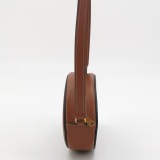 Celine Triomphe Oval Crossbody Bag Leather Mini — thumbnail 4