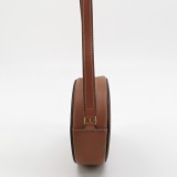 Celine Triomphe Oval Crossbody Bag Leather Mini — thumbnail 3