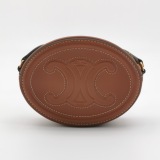 Celine Triomphe Oval Crossbody Bag Leather Mini — thumbnail 5