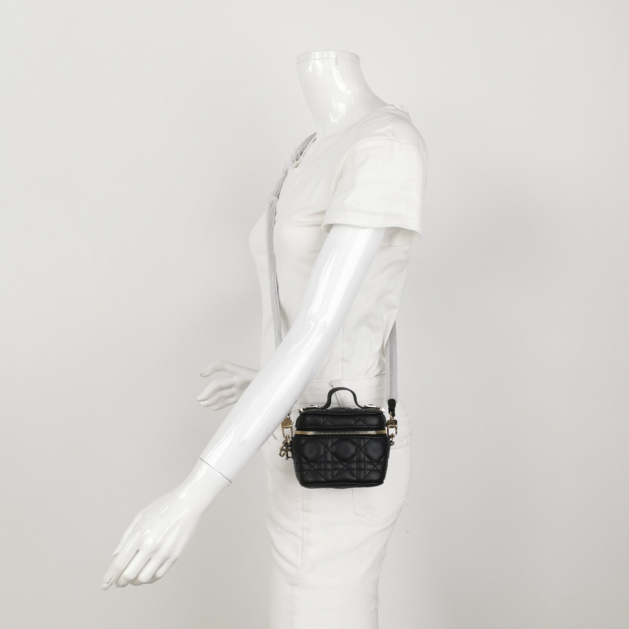 Christian Dior Lady Dior Vanity Case Cannage Quilt Lambskin Micro — alternate view
