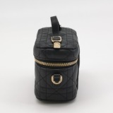 Christian Dior Lady Dior Vanity Case Cannage Quilt Lambskin Micro — thumbnail 3