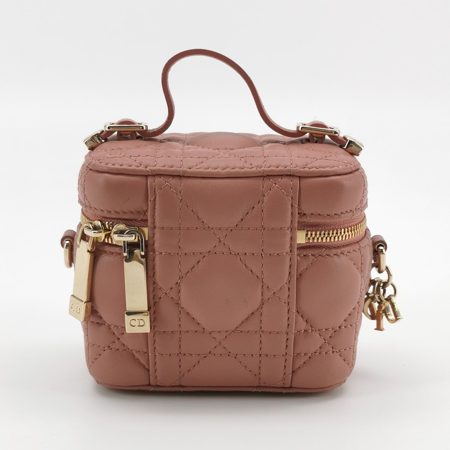 Christian Dior Lady Dior Vanity Case Cannage Quilt Lambskin Micro — photo 5 of 23