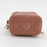 Christian Dior Lady Dior Vanity Case Cannage Quilt Lambskin Micro — thumbnail 6