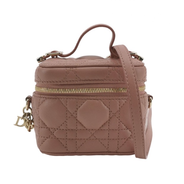 Christian Dior Lady Dior Vanity Case Cannage Quilt Lambskin Micro — pre-owned, Vierlot
