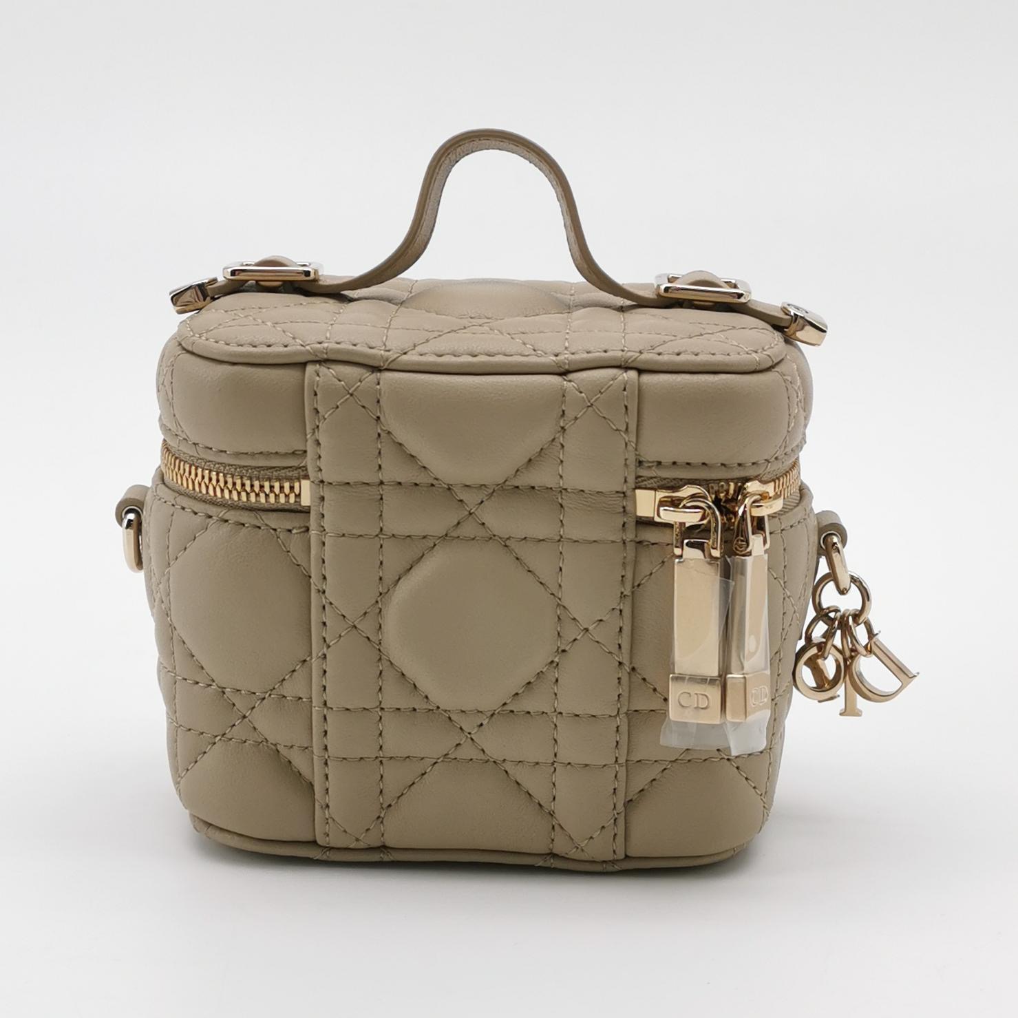 Christian Dior Lady Dior Vanity Case Cannage Quilt Lambskin Micro — photo 5 of 16