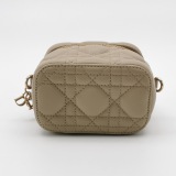 Christian Dior Lady Dior Vanity Case Cannage Quilt Lambskin Micro — thumbnail 6