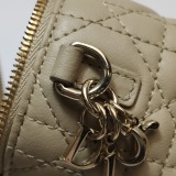 Christian Dior Lady Dior Vanity Case Cannage Quilt Lambskin Micro — thumbnail 12