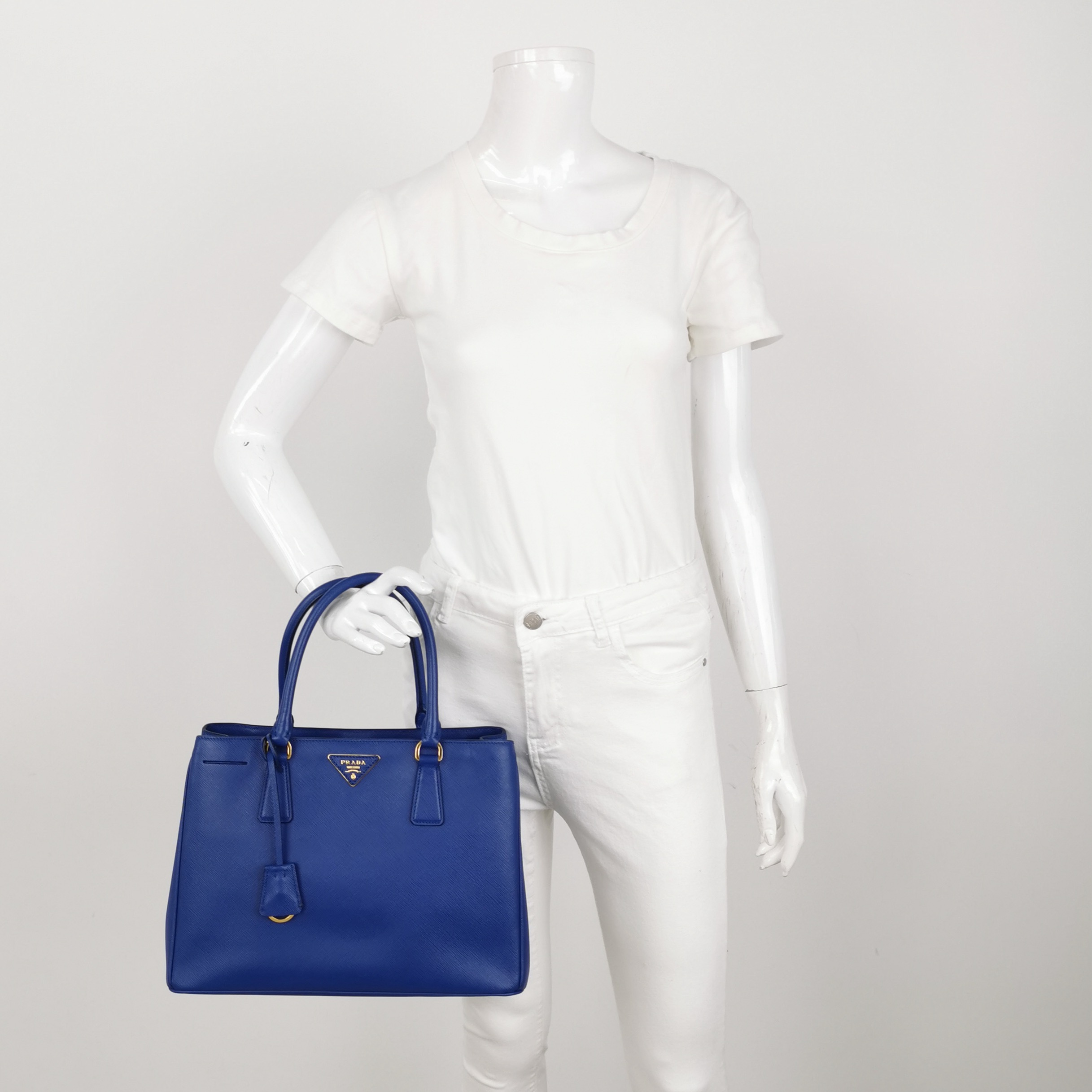 Prada Galleria Double Zip Tote Stitched City Calf Large — alternate view