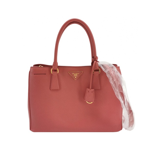 Prada Galleria Double Zip Tote Stitched City Calf Medium — pre-owned, Vierlot