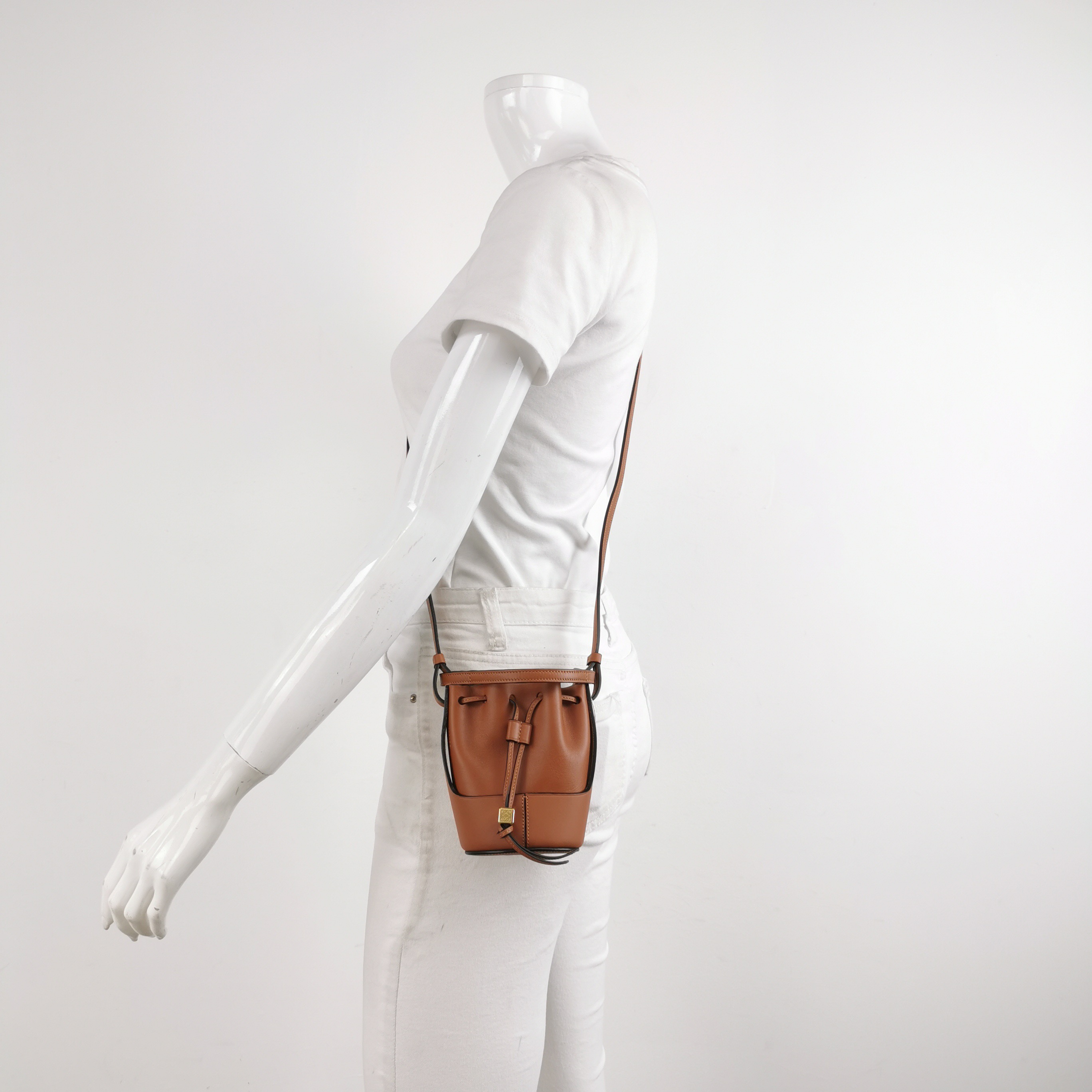 Loewe Balloon Bucket Bag Canvas and Leather Micro — alternate view