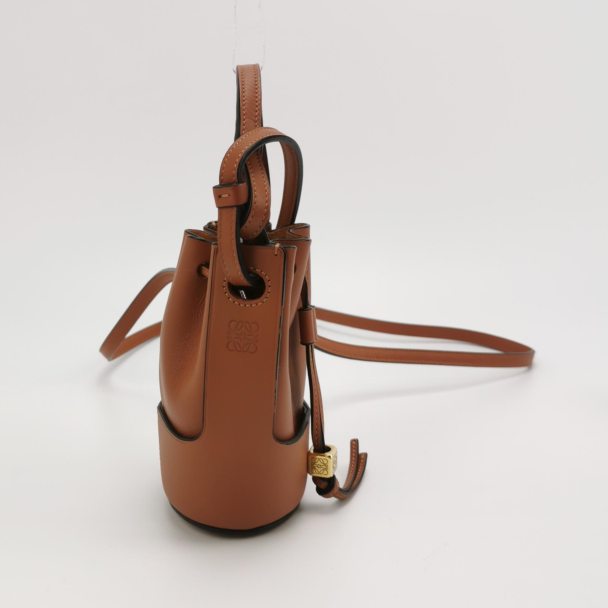 Loewe Balloon Bucket Bag Canvas and Leather Micro — photo 4 of 19