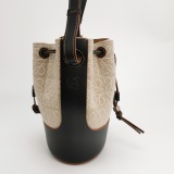 Loewe Balloon Bucket Bag Anagram Canvas and Leather Small — thumbnail 4