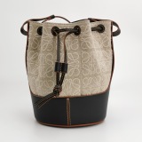 Loewe Balloon Bucket Bag Anagram Canvas and Leather Small — thumbnail 5