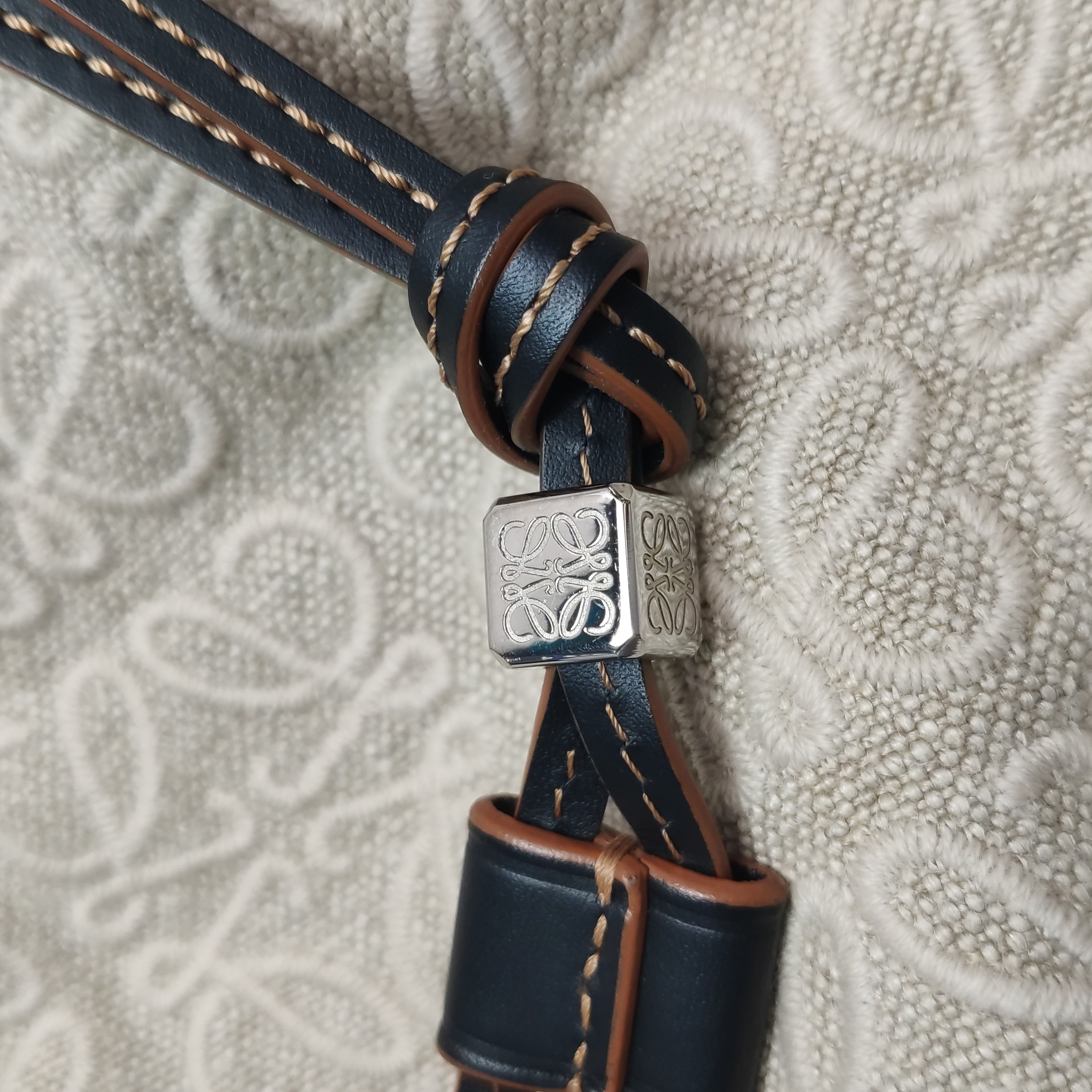 Loewe Balloon Bucket Bag Anagram Canvas and Leather Small — photo 16 of 16
