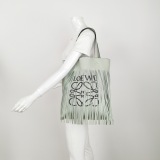 Loewe Vertical Logo Fringe Tote Printed Leather — thumbnail 2